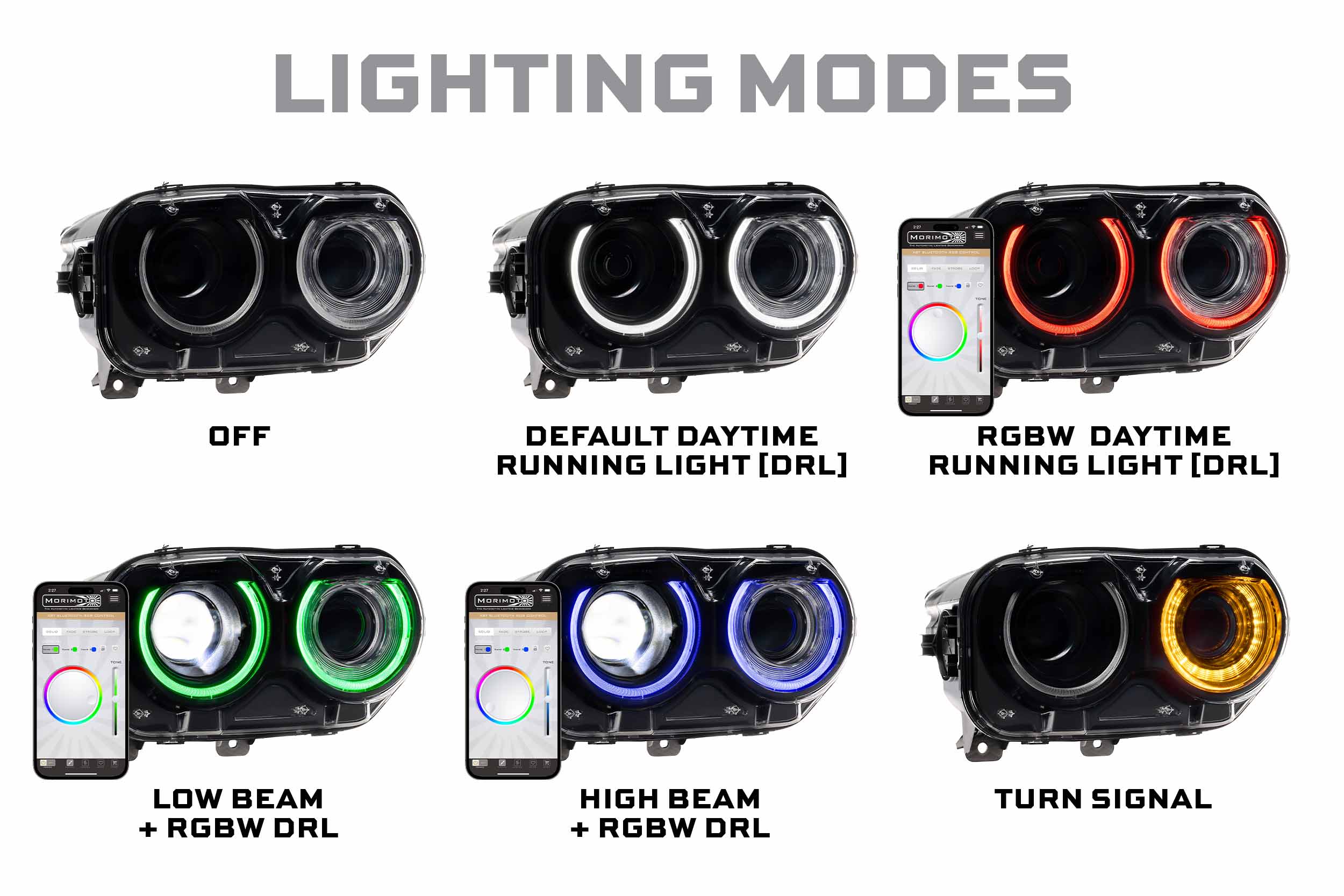 Morimoto | Dodge Challenger (15-23) XRGB LED Headlights | LF495